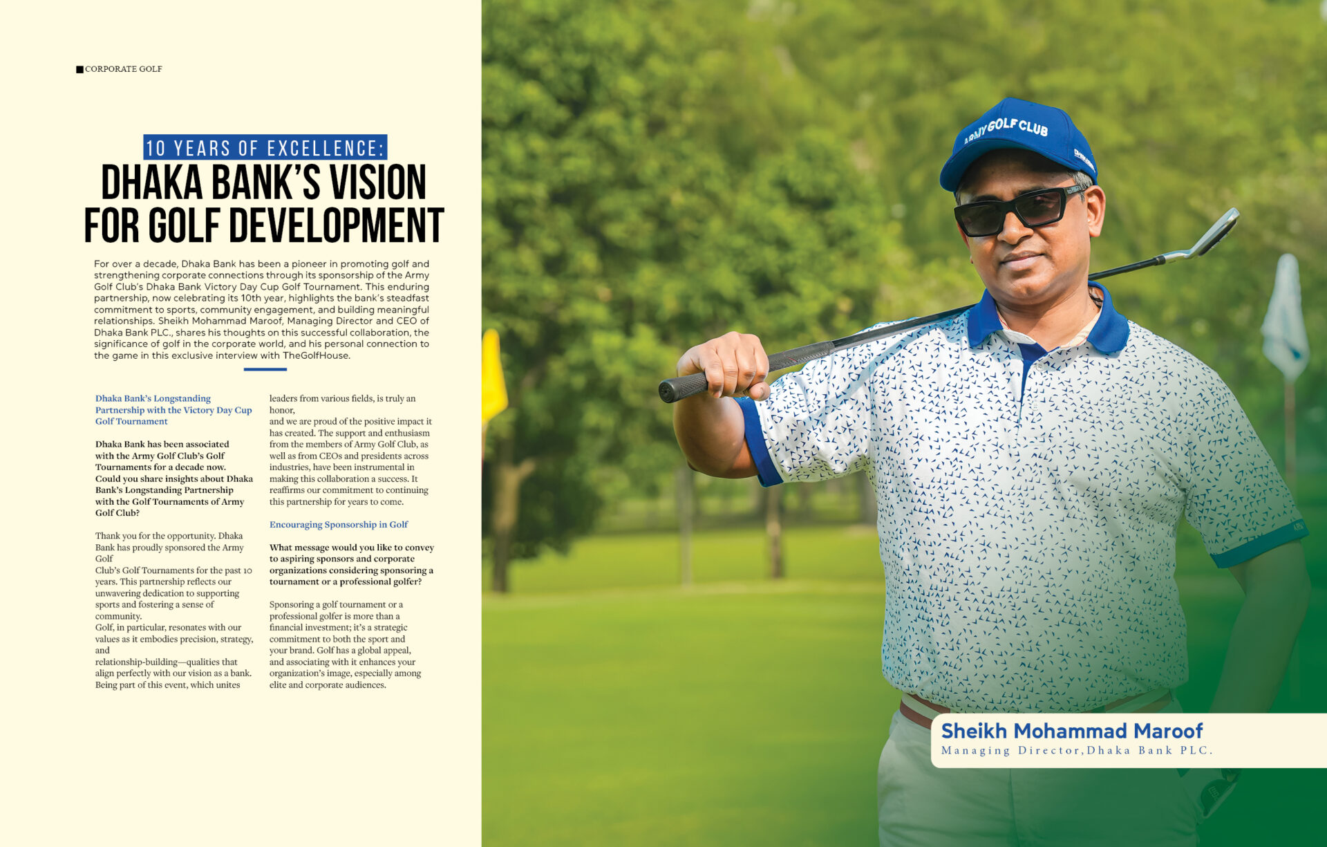 10 Years of Excellence: Dhaka Bank’s Vision for Golf Development