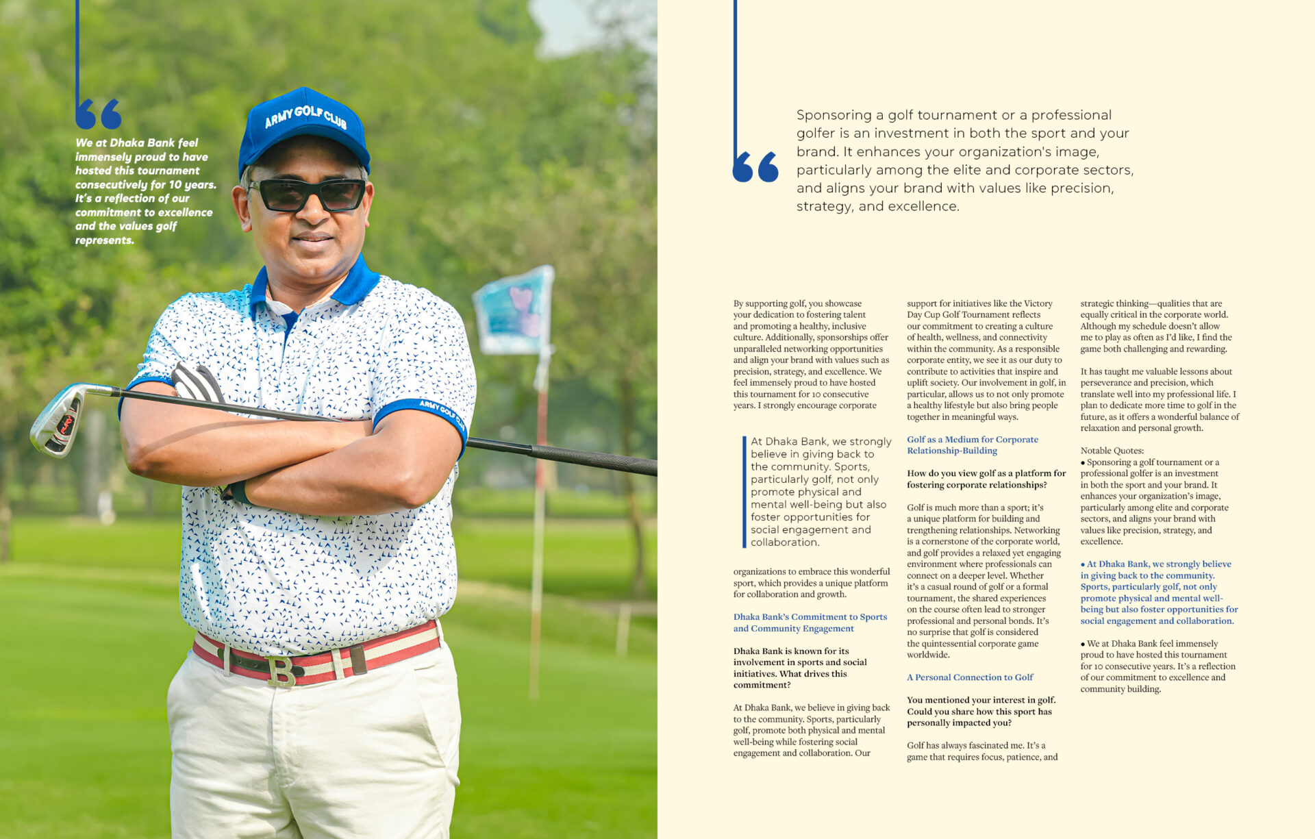 10 Years of Excellence: Dhaka Bank’s Vision for Golf Development