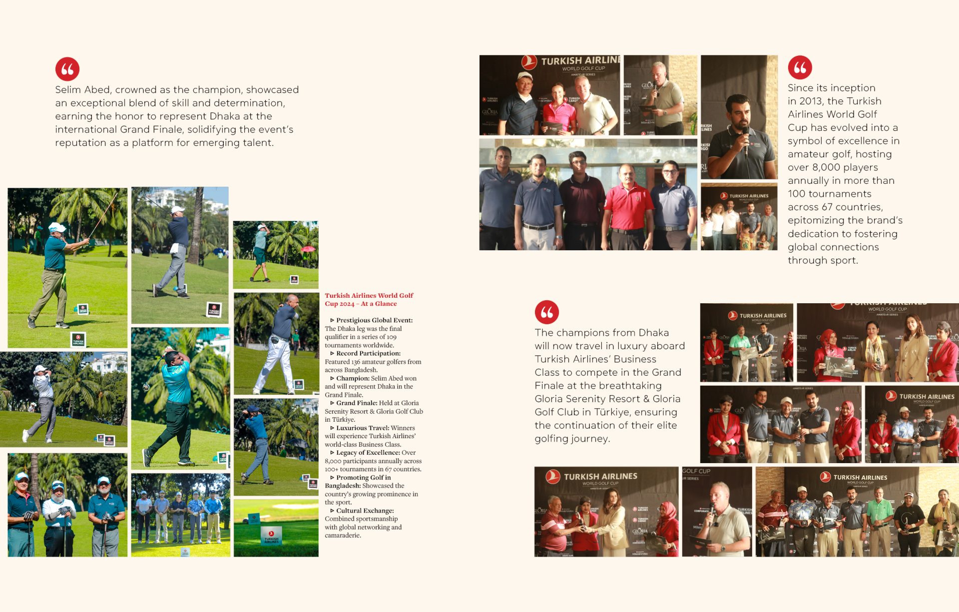 Turkish Airlines World Golf Cup 2024: A Triumph of Prestige and Precision in Dhaka